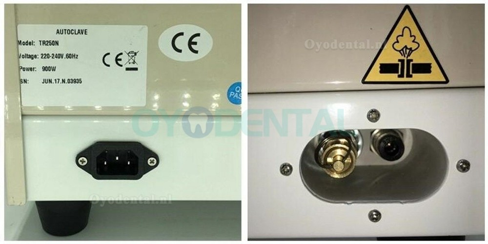 18L Tandheelkundige Sterilisator Autoclaaf Sterilisatieapparatuur TR250N
